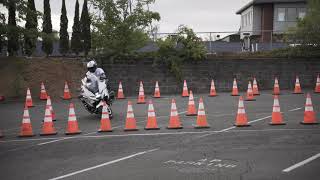 Bleeding Ulcers drill on the speed course quotraw clipquot Redding Police Motor Rodeo Competition Day [upl. by Itaws]