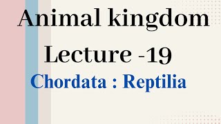 Reptilia  Animal kingdom Lecture  19 [upl. by Jacintha]