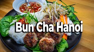 Bun Cha Hanoi Rezept  Reisnudeln mit Schweinehackfleisch  BÚN CHẢ HÀ NỘI Recipe [upl. by Bosch662]