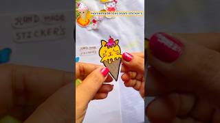 How to make own Homemade kawaii Stickers diy shorts kids [upl. by Leong]