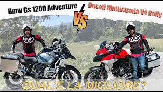 Comparativa Ducati Multistrada V4 Rally vs Bmw Gs 1250 Adventure chi vincerà [upl. by Hecklau]