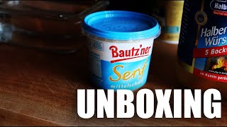 UNBOXING Spezial Bautzner Senf Mittelscharf VS Born Senf Mittelscharf DAS DUELL  Deutsch [upl. by Inaj]