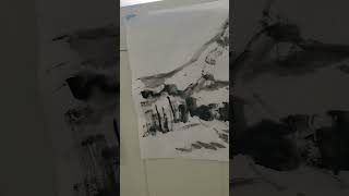 Sumie Landscape painting [upl. by Relyuc]