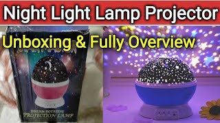 Star Master Night Light Lamp Projector With USB Wire Unboxing amp Overview  Projection Lamp for kids [upl. by Elhsa]