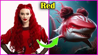 DESCENDANTS THE RISE OF RED CHARACTERS AS SHARK [upl. by Nogaem]