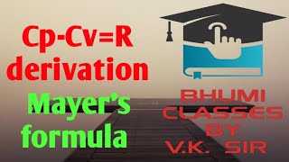 class 11 mayers formulaclass 11 physicsCpCvR derivation [upl. by Josephson444]