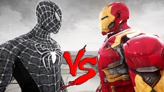 BLACK SPIDERMAN VS IRON MAN  MARK 46 [upl. by Ricca]