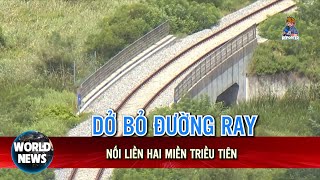 Triều Tiên cho thấy dấu hiệu dỡ bỏ đường ray xe lửa nối liền hai miền Triều Tiên [upl. by Montfort]