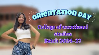 ORIENTATION DAY VLOG  Meeting new faces✨💗  BATCH 202427🧚‍♀️  Delhi University [upl. by Aydni722]