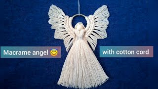 Cool gift ideas 😍 DIY macrame angel  Easy tutorial on how to make macrame angel Macrame wall art [upl. by Arevle]