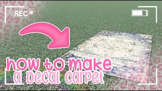 How to make a decal carpet  Bloxburg [upl. by Ganny]