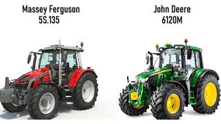 Massey Ferguson 5S VS John Deere 6M [upl. by Lemahs]