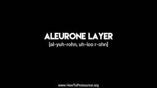 How to Pronounce quotaleurone layerquot [upl. by Odab847]