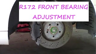 R172 SLK350 front wheel bearing adjustment [upl. by Notecnirp]