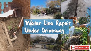 Water line repair under driveway [upl. by Yessak]