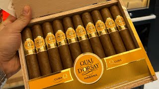 ريفيو للسيجار الكوبي المخصص لفرنسا quai dorsay no52 cigar review [upl. by Akihsat]