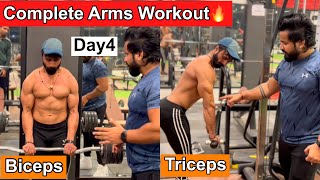 Plateau Bursting Arms Workout Complete Biceps N Triceps WorkoutDay4 Fat To Shredd [upl. by Anyrak]