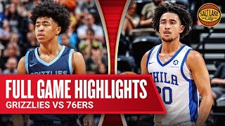 GRIZZLIES vs 76ERS  SALT LAKE CITY SUMMER LEAGUE  FULL GAME HIGHLIGHTS [upl. by Akenahc]