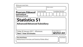 2017 January Statistics 01 Paper Discussion [upl. by Morie820]