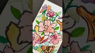 Paint with me  youtube music trending painting art artist flowers flower youtubeshorts [upl. by Nwahsel472]