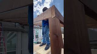 2x12x20 Side Joist Pergola Patio Cover GOING UP pergola pergoladesign [upl. by Darya]