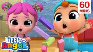 Hiccup Song  Little Angel Sing Along Songs for Kids  Moonbug Kids Karaoke Time [upl. by Nohtiek]