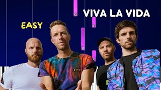 VIVA la VIDA  Coldplay   EASY piano tuto [upl. by Andrew]