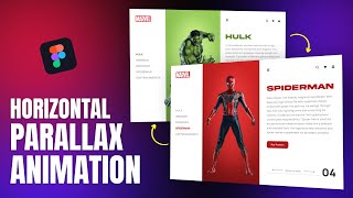 Create HORIZONTAL PARALLAX EFFECT Animation In Figma  Figma Tutorial [upl. by Simmie]