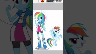 Switching my little pony main 6 colors to equestria girls main 6 colors fyp shorts viral mlp [upl. by Willette]