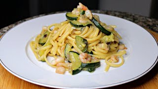 Pasta con Gamberi Surgelati Sgusciati e Zucchine 😍 Ricetta Facile e Veloce [upl. by Ymiaj]