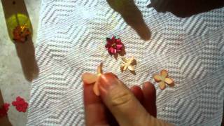 Mini Poinsettia paper flower tutorial [upl. by Okiek459]