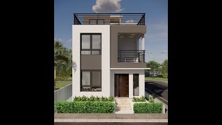 6x7m 3 bedroom 2 storey with roofdeck modern contemporary house design idea [upl. by Waylan]