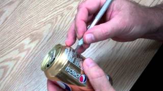 Skin and Flatten a Soda Can [upl. by Rainie]