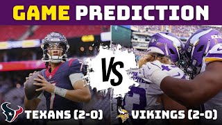 Texans vs Vikings GAME PREDICTION Prediction Saturday [upl. by Rodolphe]