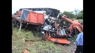 53 dead in Zambia bus crash [upl. by Oiramrej]