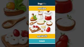 🇬🇧🇩🇰 recipe  opskrift  vocabulary builder  learn English  Lad os lære engelsk [upl. by Ekusoyr792]