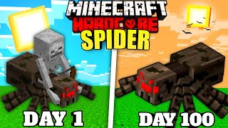 I SURVIVED 100 DAYS AS A SPIDER IN HARDCORE MINECRAFT [upl. by Arahsak]