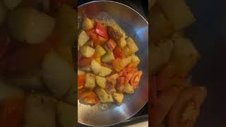 Aloo fry homemade spicyfood asianfood nepalifood [upl. by Ennayt278]