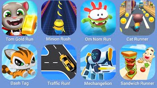 Tom Gold Run Minion Rush Om Nom Run Cat Runner Dash Tag Traffic Run Mechagelion [upl. by Werdnaed]