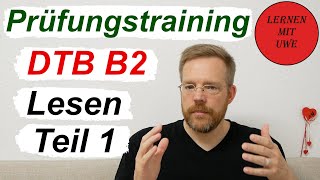 DeutschTest für den Beruf B2 – 02 – Vorstellung Modelltest und Prüfungsteil Lesen Teil 1 [upl. by Arondel]