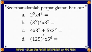 Cara Menyederhanakan Bilangan Berpangkat dengan Menggunakan Sifatsifat Perpangkatan [upl. by Haisej959]