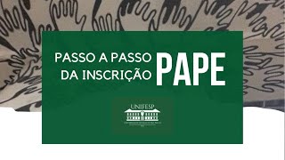 Passo a passo inscrição PAPE  UNIFESP [upl. by Craw]