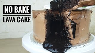 No Bake Lava Cake  No oven cake chocolate cake recipe [upl. by Tomi652]