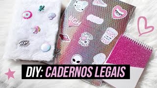 DIY VOLTA ÀS AULAS  PERSONALIZANDO CADERNOS material escolar 2017 [upl. by Farris]