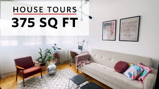 House Tours This 375 Sq Ft Studio in Serbia Has a Perfect Layout [upl. by Hopper]