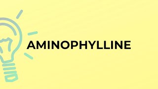 What is the meaning of the word AMINOPHYLLINE [upl. by Ashbaugh]