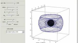 3D Kerr Black Hole Orbits [upl. by Lednic]