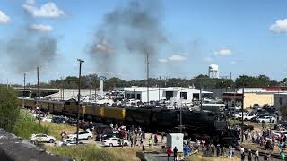 Union Pacific Big Boy 4014 arriving in Mexia TX [upl. by Annuahs]