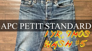 APC Petit Standard Selvedge Denim Jeans  1yr 9mos of wear  wash 5 [upl. by Vander]