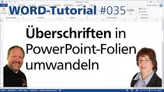 Word Überschriften in PowerPointFolien umwandeln • Für 2013 2010 2007 • Markus Hahner® [upl. by Wolpert]